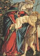 Sandro Botticelli Madonna and Child with the Young St john or Madonna of the Rose Garden (mk36) china oil painting artist